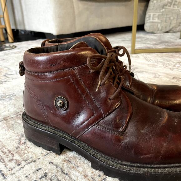 VTG Pelle Pelle Marc Buchanan Y2K Brown Leather Chukka Boots MENS SZ 9 Chunky main image 4